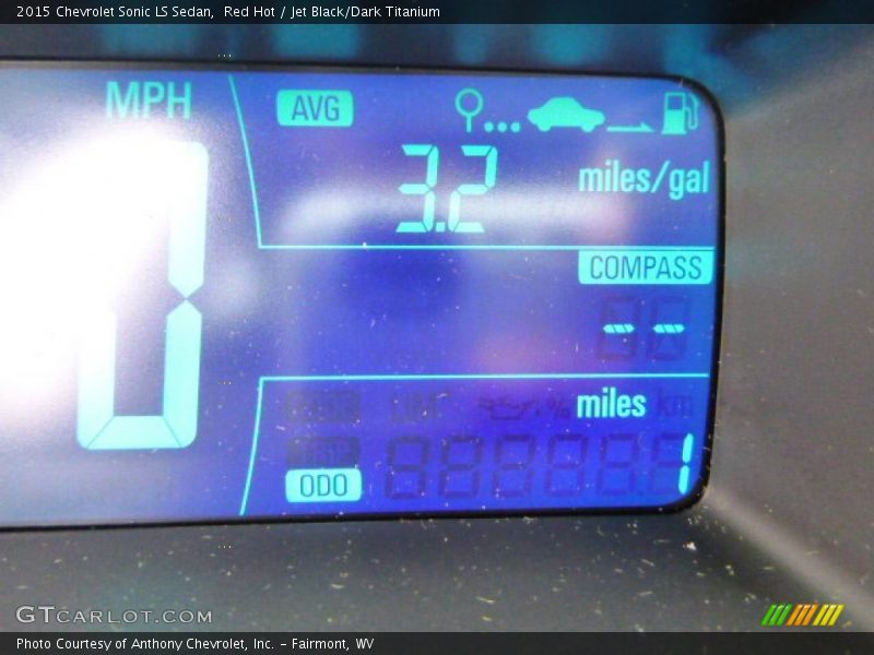 Red Hot / Jet Black/Dark Titanium 2015 Chevrolet Sonic LS Sedan