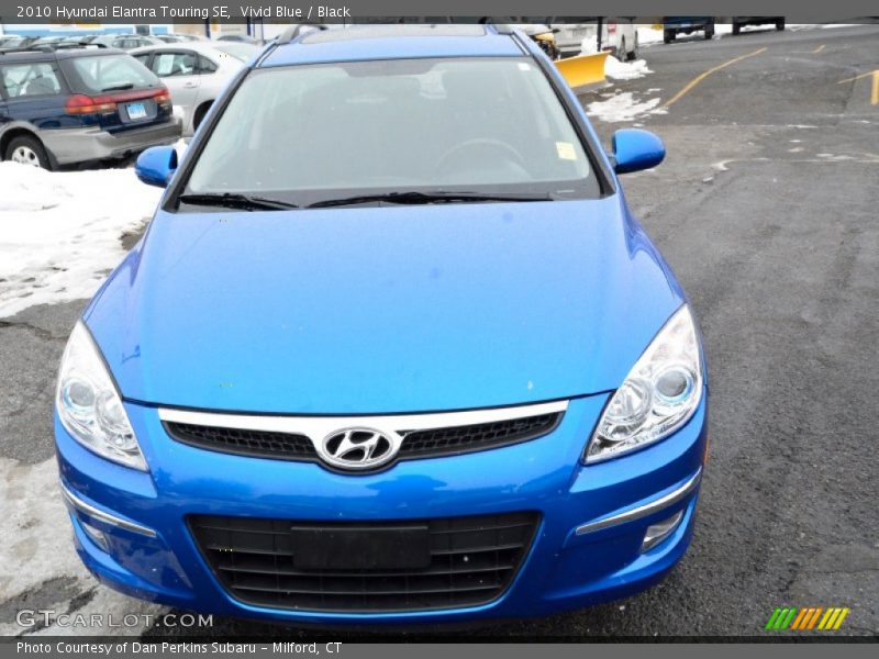 Vivid Blue / Black 2010 Hyundai Elantra Touring SE