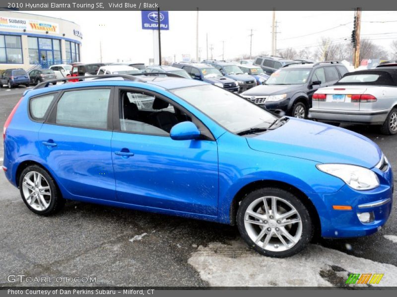 Vivid Blue / Black 2010 Hyundai Elantra Touring SE