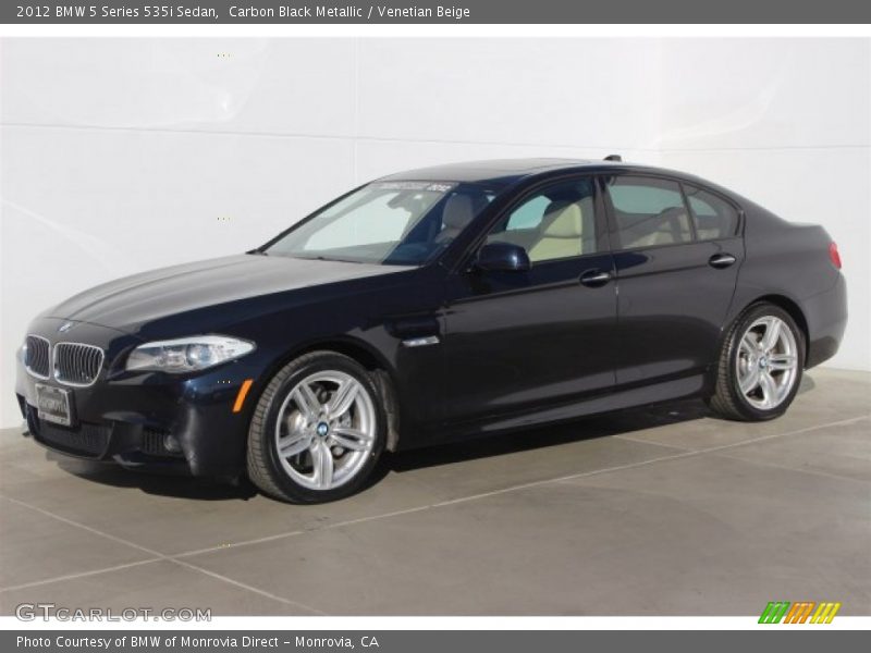 Carbon Black Metallic / Venetian Beige 2012 BMW 5 Series 535i Sedan