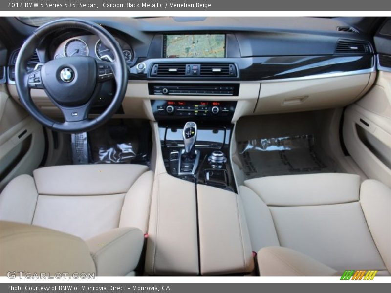 Carbon Black Metallic / Venetian Beige 2012 BMW 5 Series 535i Sedan