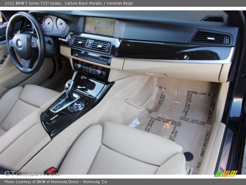 Carbon Black Metallic / Venetian Beige 2012 BMW 5 Series 535i Sedan
