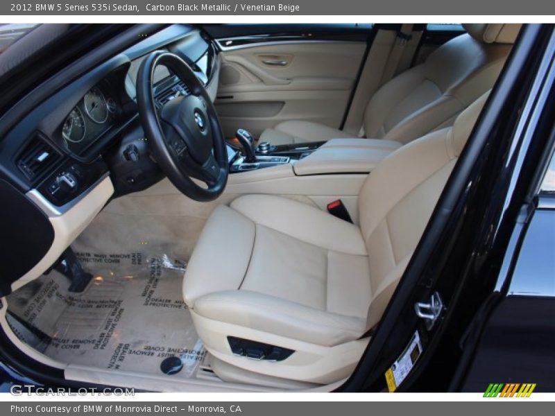 Carbon Black Metallic / Venetian Beige 2012 BMW 5 Series 535i Sedan