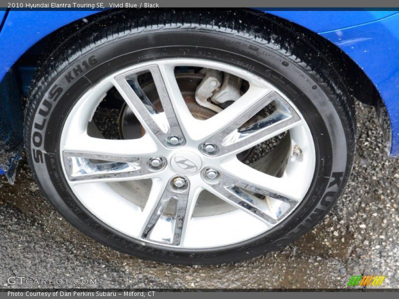 Vivid Blue / Black 2010 Hyundai Elantra Touring SE