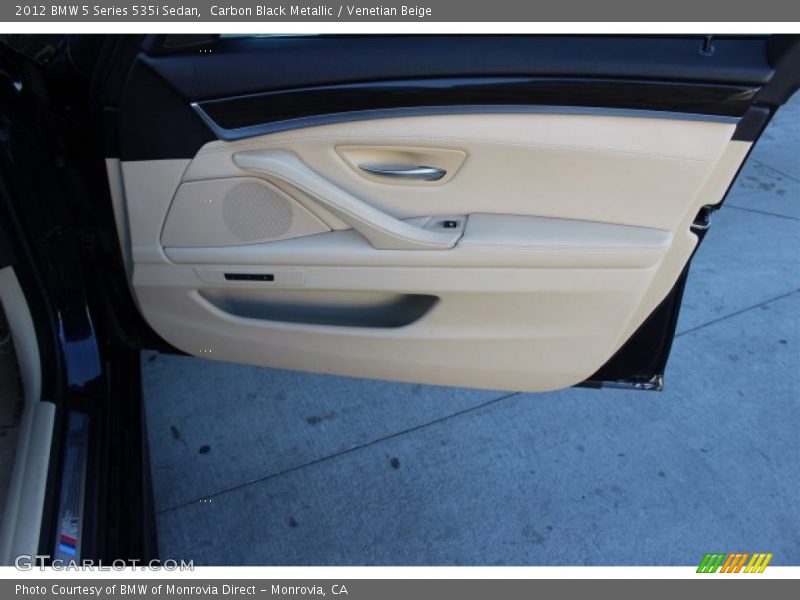 Carbon Black Metallic / Venetian Beige 2012 BMW 5 Series 535i Sedan