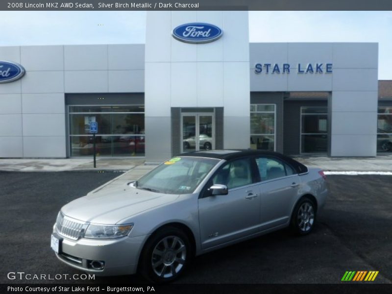 Silver Birch Metallic / Dark Charcoal 2008 Lincoln MKZ AWD Sedan