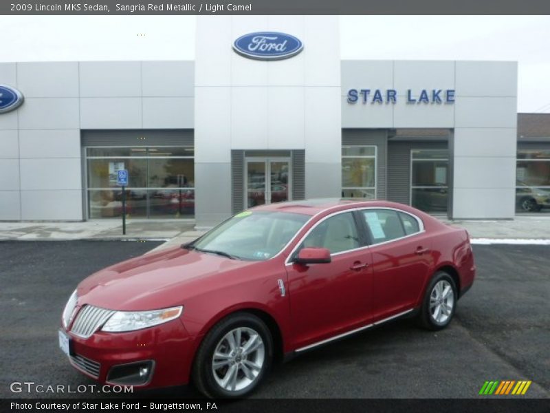 Sangria Red Metallic / Light Camel 2009 Lincoln MKS Sedan