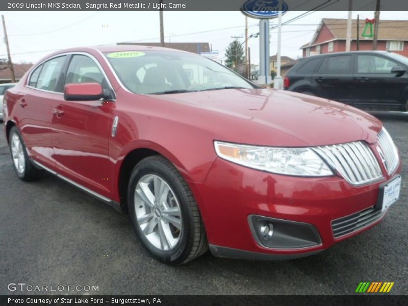 Sangria Red Metallic / Light Camel 2009 Lincoln MKS Sedan