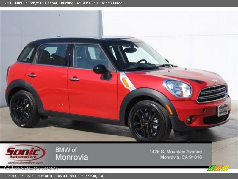 Blazing Red Metallic / Carbon Black 2015 Mini Countryman Cooper