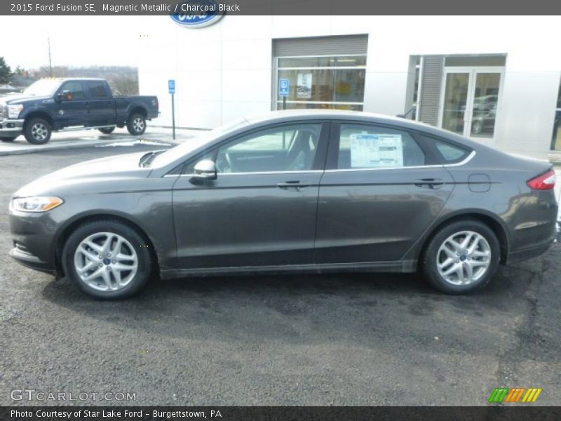Magnetic Metallic / Charcoal Black 2015 Ford Fusion SE