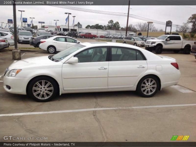 Blizzard White Pearl / Ivory Beige 2008 Toyota Avalon Limited