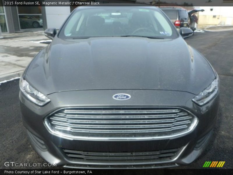 Magnetic Metallic / Charcoal Black 2015 Ford Fusion SE