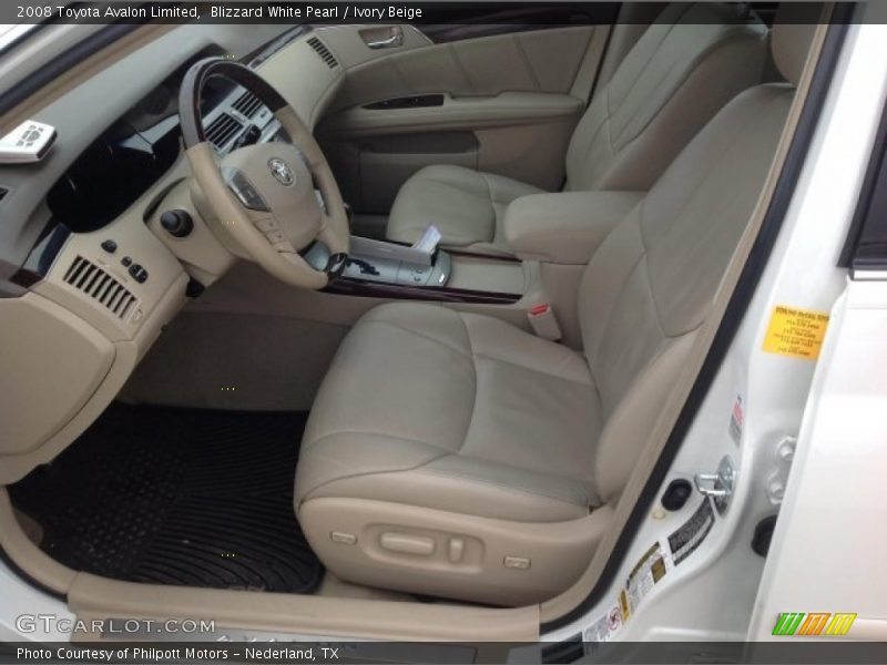 Blizzard White Pearl / Ivory Beige 2008 Toyota Avalon Limited
