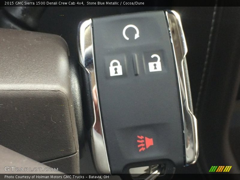 Stone Blue Metallic / Cocoa/Dune 2015 GMC Sierra 1500 Denali Crew Cab 4x4