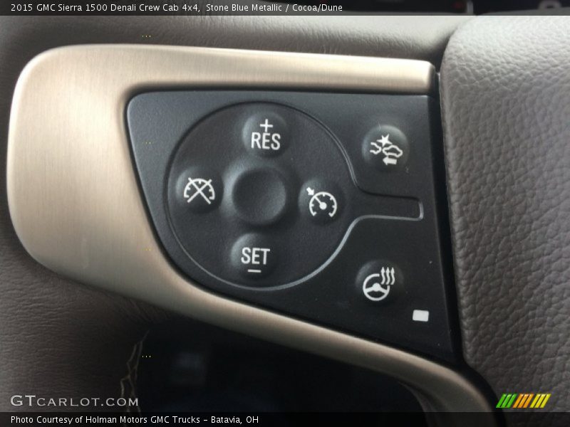 Stone Blue Metallic / Cocoa/Dune 2015 GMC Sierra 1500 Denali Crew Cab 4x4