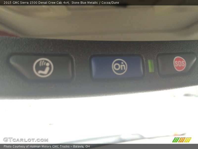 Stone Blue Metallic / Cocoa/Dune 2015 GMC Sierra 1500 Denali Crew Cab 4x4