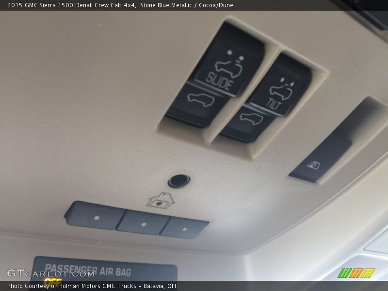 Stone Blue Metallic / Cocoa/Dune 2015 GMC Sierra 1500 Denali Crew Cab 4x4