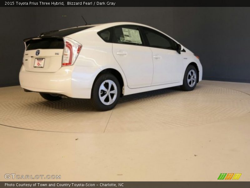 Blizzard Pearl / Dark Gray 2015 Toyota Prius Three Hybrid