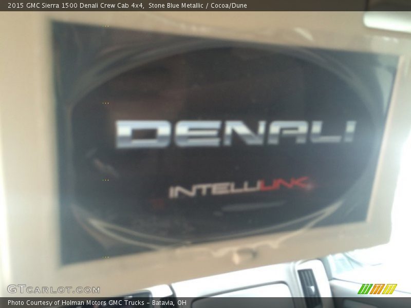 Stone Blue Metallic / Cocoa/Dune 2015 GMC Sierra 1500 Denali Crew Cab 4x4