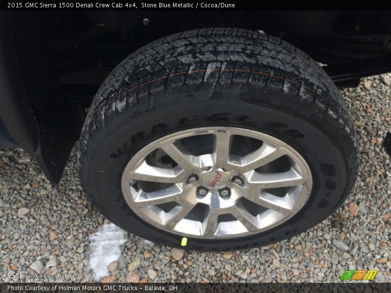 Stone Blue Metallic / Cocoa/Dune 2015 GMC Sierra 1500 Denali Crew Cab 4x4