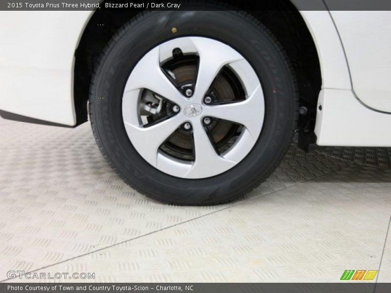 Blizzard Pearl / Dark Gray 2015 Toyota Prius Three Hybrid