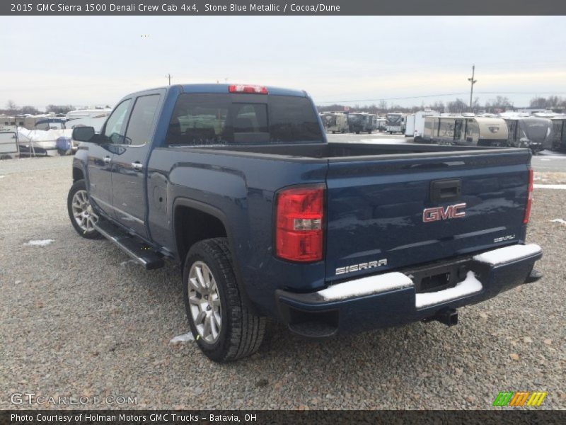Stone Blue Metallic / Cocoa/Dune 2015 GMC Sierra 1500 Denali Crew Cab 4x4