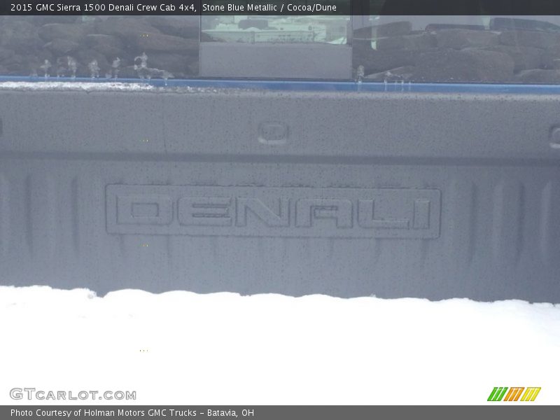 Stone Blue Metallic / Cocoa/Dune 2015 GMC Sierra 1500 Denali Crew Cab 4x4