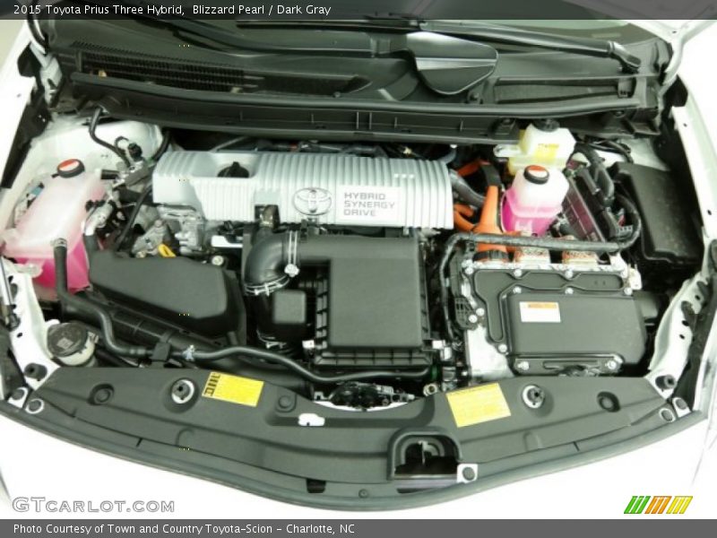 Blizzard Pearl / Dark Gray 2015 Toyota Prius Three Hybrid