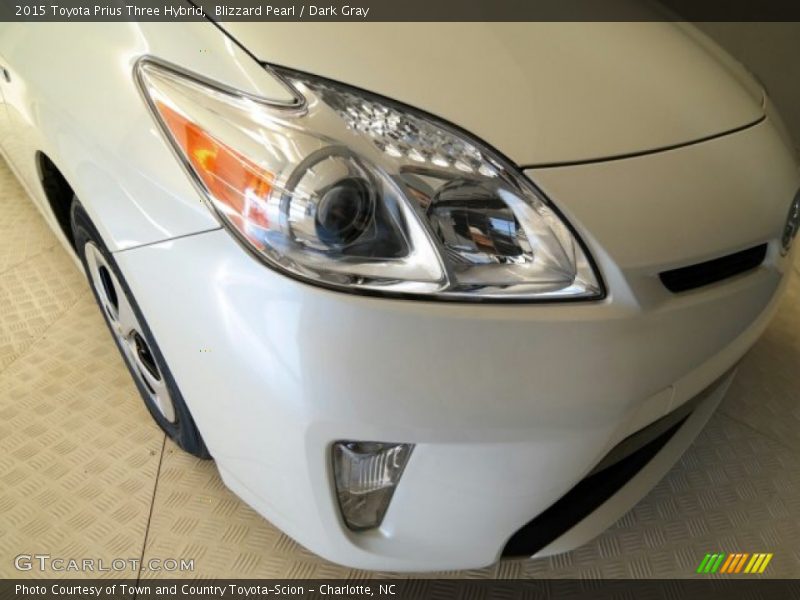 Blizzard Pearl / Dark Gray 2015 Toyota Prius Three Hybrid