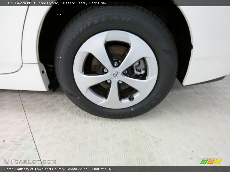 Blizzard Pearl / Dark Gray 2015 Toyota Prius Three Hybrid