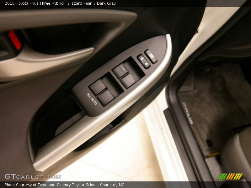 Blizzard Pearl / Dark Gray 2015 Toyota Prius Three Hybrid