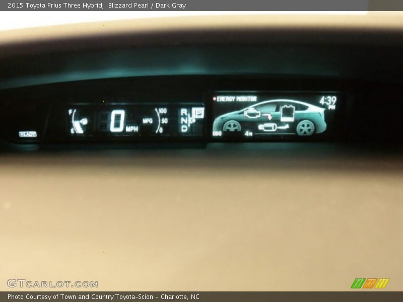 Blizzard Pearl / Dark Gray 2015 Toyota Prius Three Hybrid