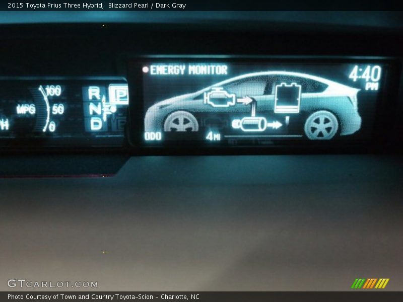 Blizzard Pearl / Dark Gray 2015 Toyota Prius Three Hybrid