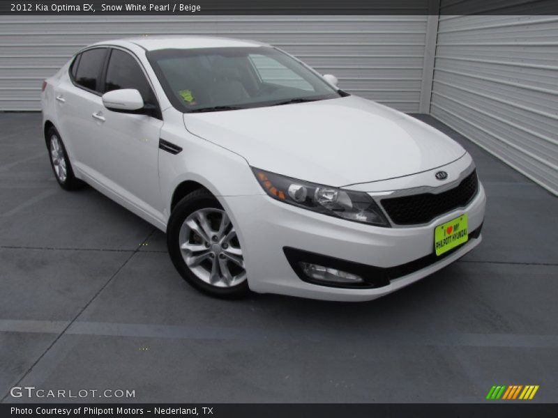 Snow White Pearl / Beige 2012 Kia Optima EX