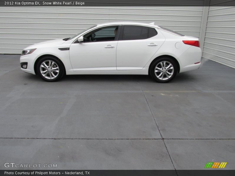 Snow White Pearl / Beige 2012 Kia Optima EX