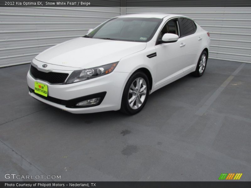 Snow White Pearl / Beige 2012 Kia Optima EX