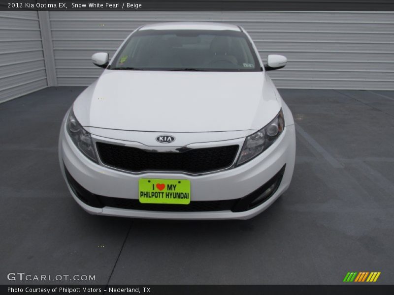 Snow White Pearl / Beige 2012 Kia Optima EX