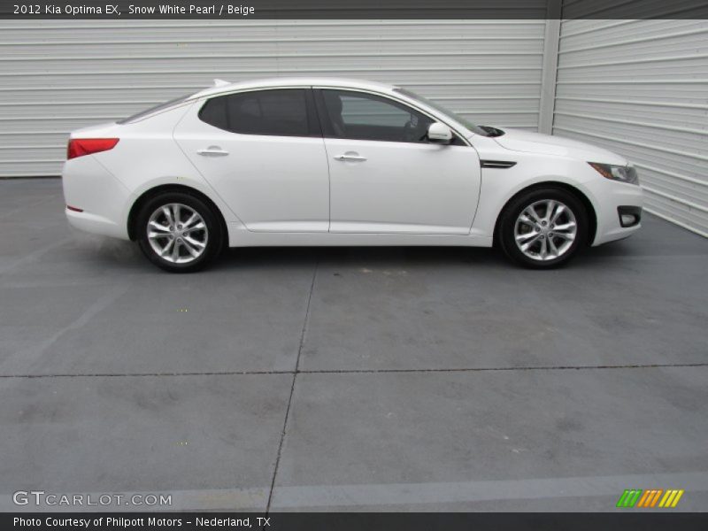 Snow White Pearl / Beige 2012 Kia Optima EX