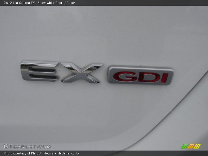 Snow White Pearl / Beige 2012 Kia Optima EX