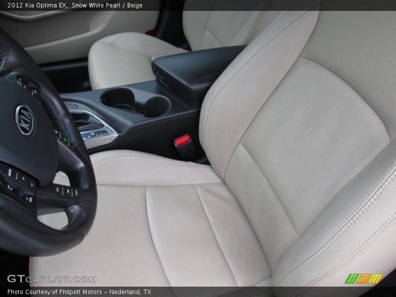 Snow White Pearl / Beige 2012 Kia Optima EX