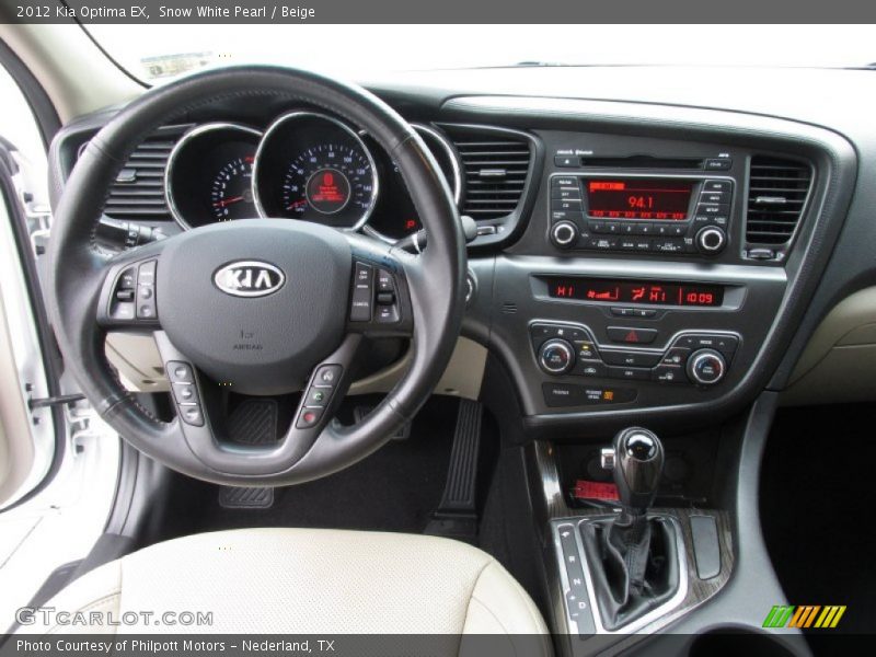 Snow White Pearl / Beige 2012 Kia Optima EX