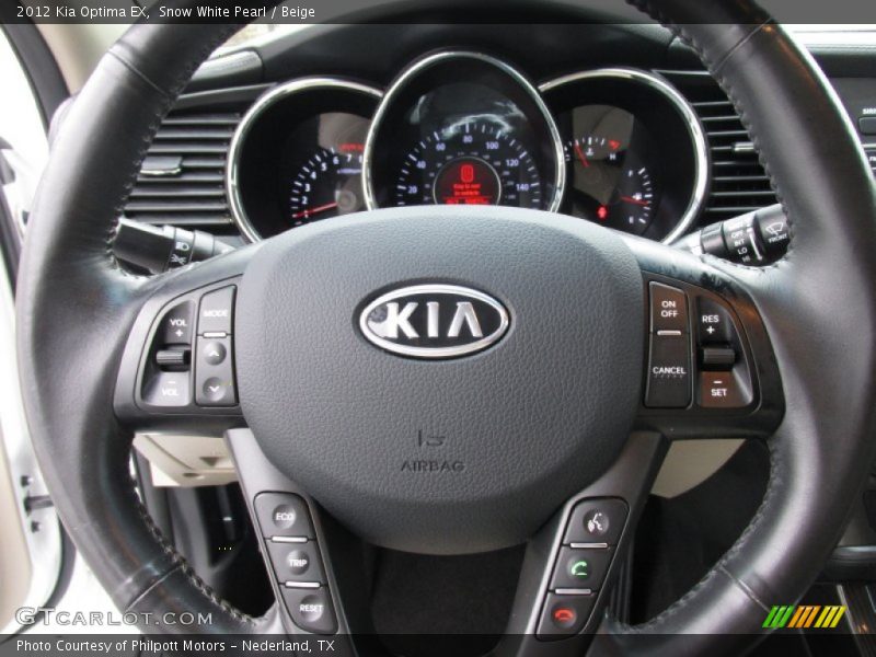 Snow White Pearl / Beige 2012 Kia Optima EX