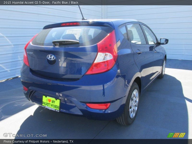 Pacific Blue / Black 2015 Hyundai Accent GS 5-Door