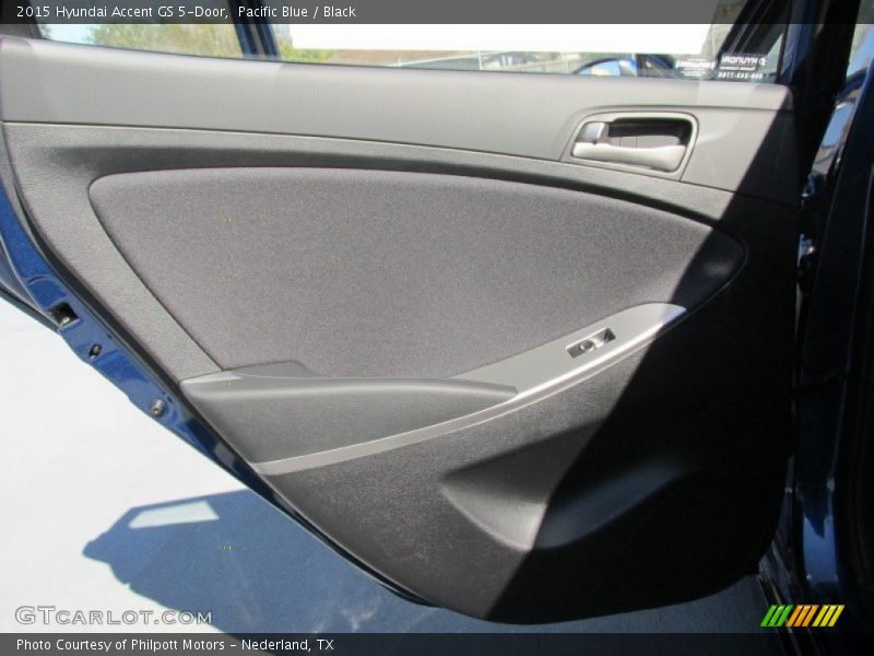 Pacific Blue / Black 2015 Hyundai Accent GS 5-Door