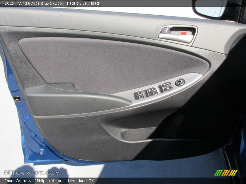 Pacific Blue / Black 2015 Hyundai Accent GS 5-Door