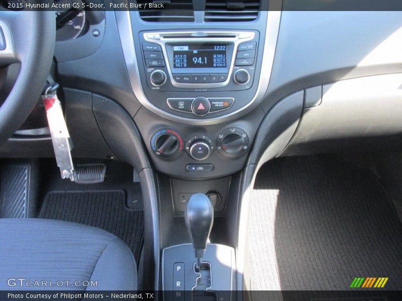 Pacific Blue / Black 2015 Hyundai Accent GS 5-Door