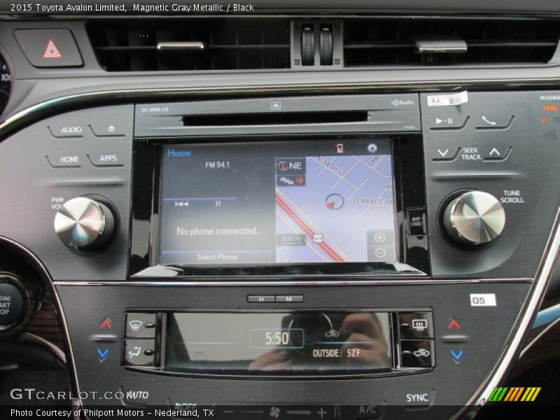 Magnetic Gray Metallic / Black 2015 Toyota Avalon Limited