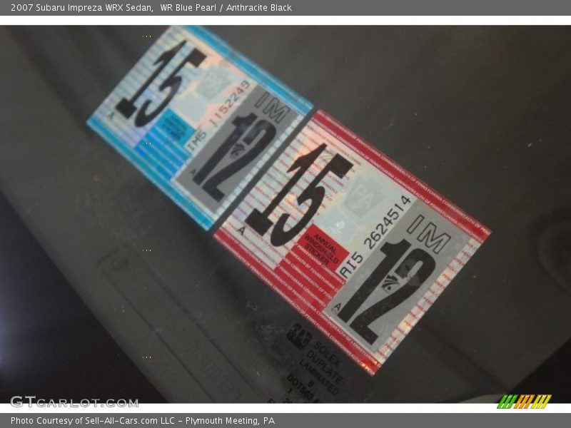 WR Blue Pearl / Anthracite Black 2007 Subaru Impreza WRX Sedan