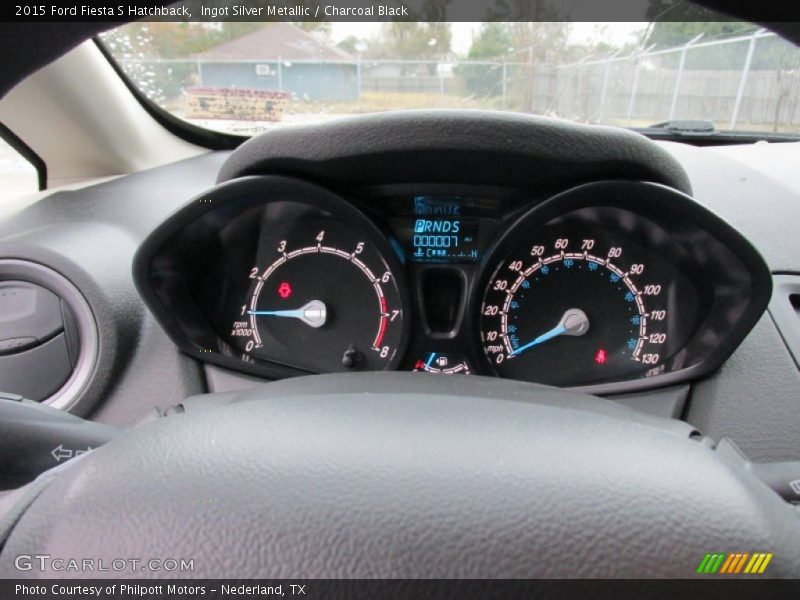 Ingot Silver Metallic / Charcoal Black 2015 Ford Fiesta S Hatchback