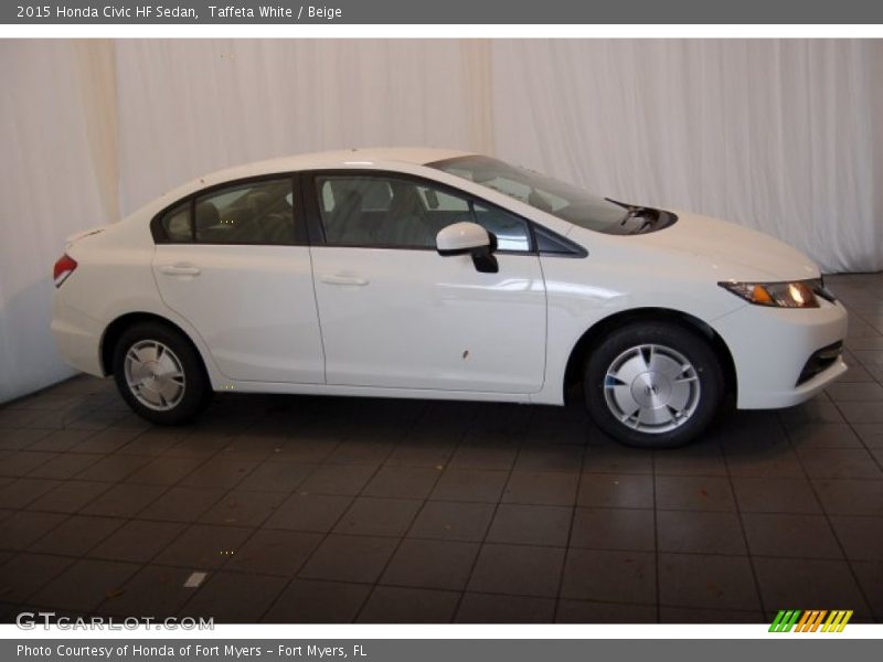 Taffeta White / Beige 2015 Honda Civic HF Sedan